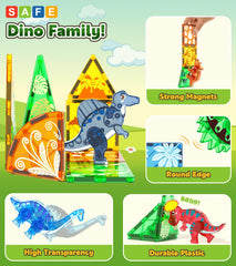 Asago dinosaur tiles - adjustable heads and limbs enable dynamic poses for lifelike play.