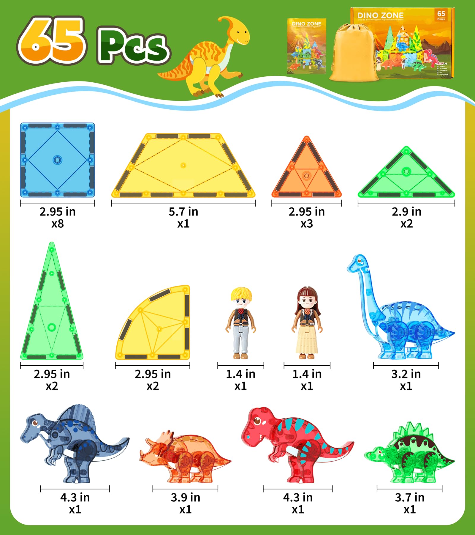 Asago magnetic tiles - ideal gift for family bonding and portable play.