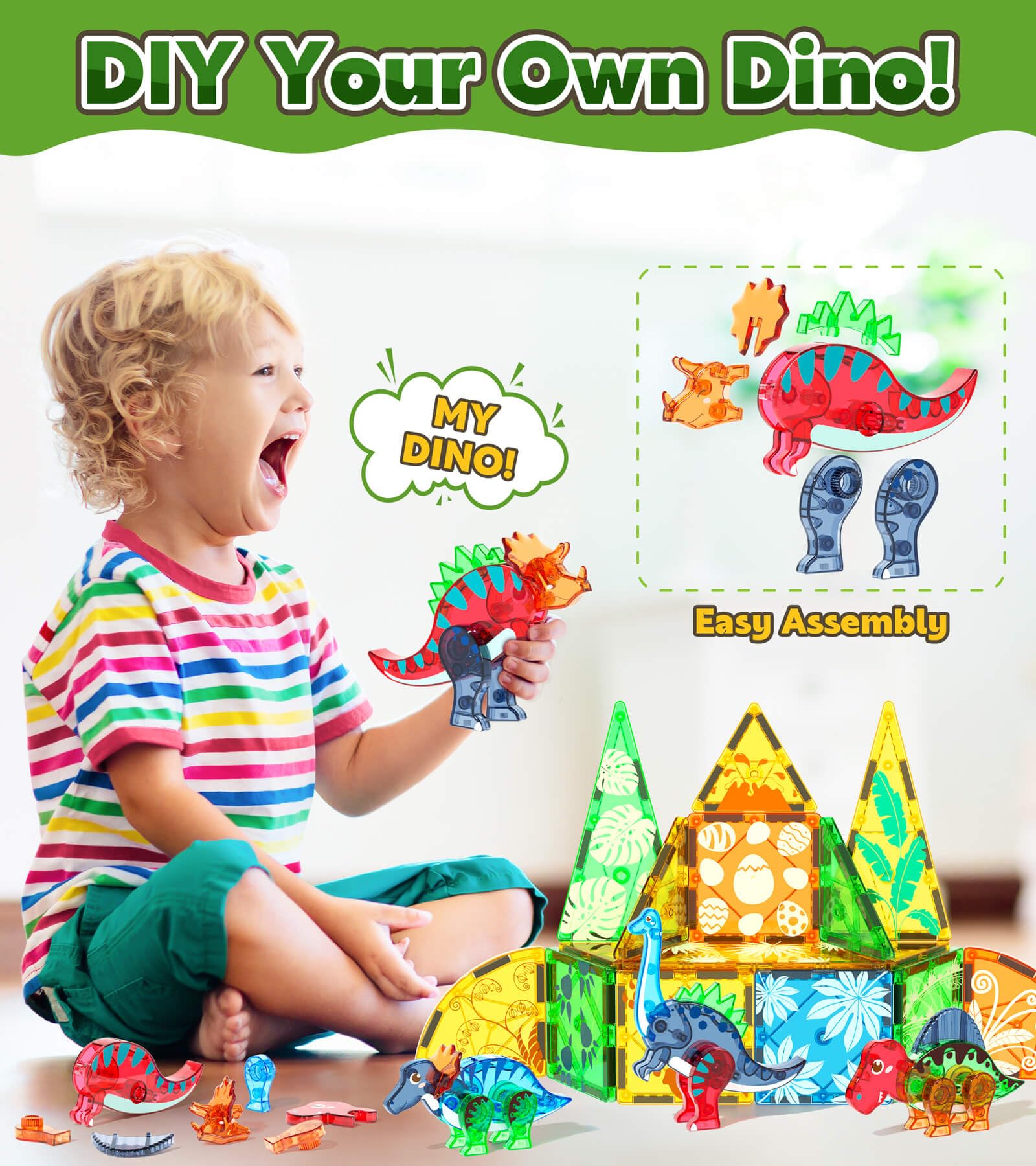 Asago magnetic tiles forest tile - creates lush habitats for creative world-building.