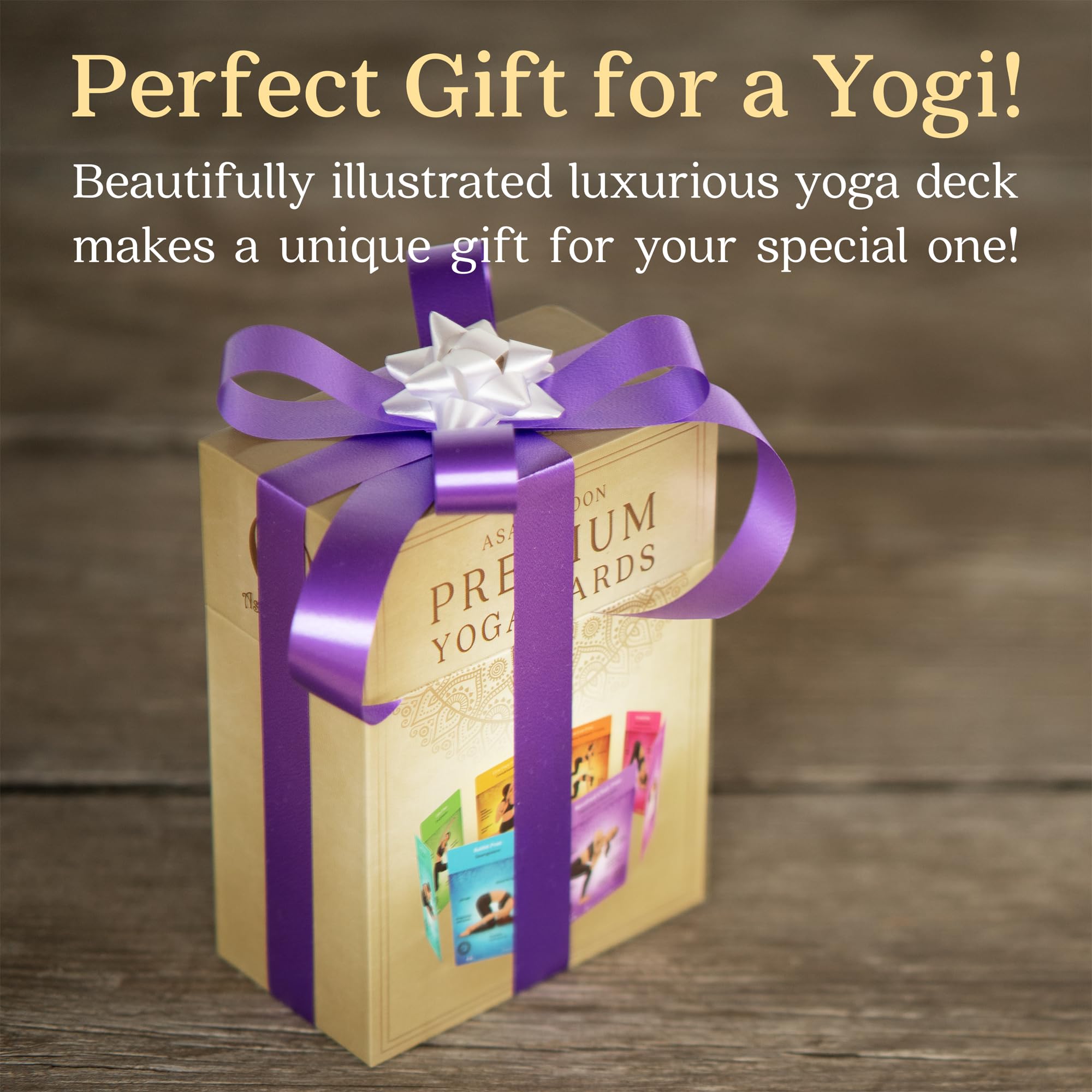 Durable linen-texture cards from Asana Moon for premium practice feel