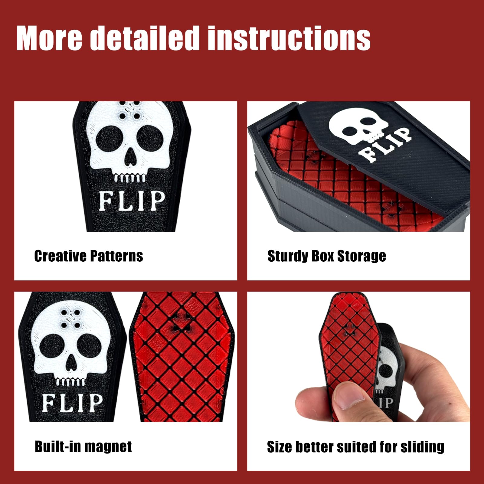 ASCAVS Magnetic Kickflip Slider shown with its storage crate for easy desk organization.