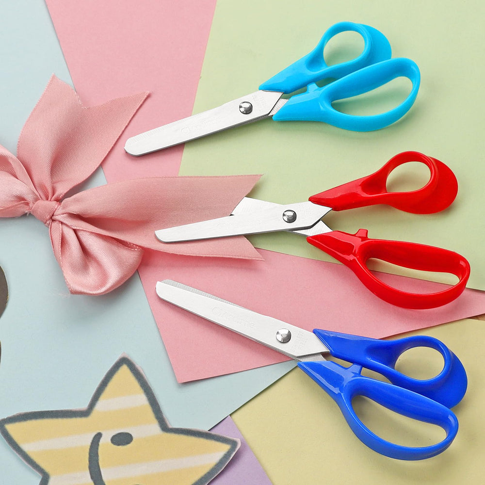 Asdirne Kids Scissors three pack durable stainless steel blades.