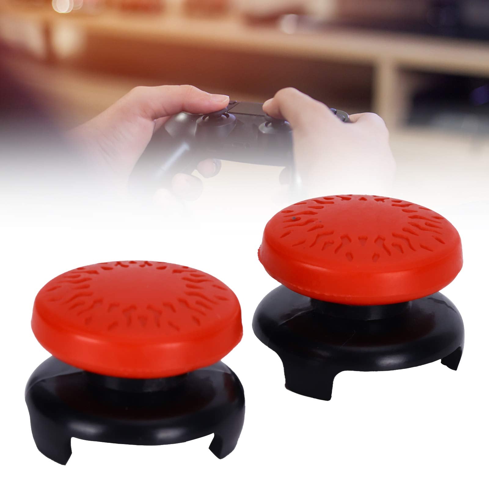 ASHATA soft silicone grip thumbstick offers comfortable, non-slip contact.
