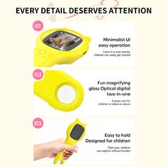 Ashfly yellow handheld microscope is a bright tool for home classrooms and play.
