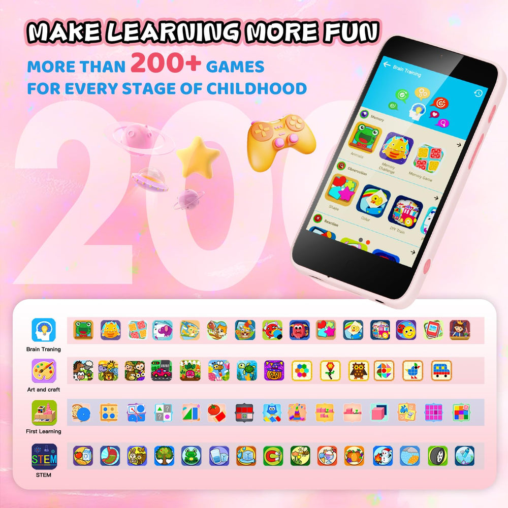 Ashfly Kids Smart Phone dual cameras for capturing moments and memories.
