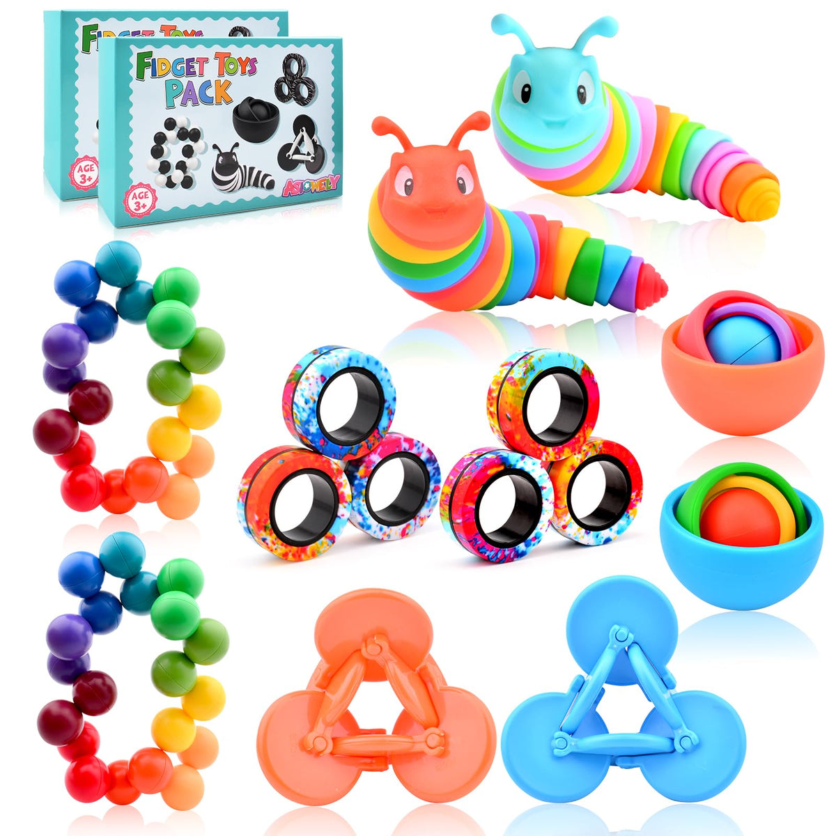 ASIOWELY fidget toys bulk pack supports focus and calm during study or work