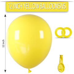 ASIYUHY 12-inch yellow latex balloons for eye-catching ceiling displays