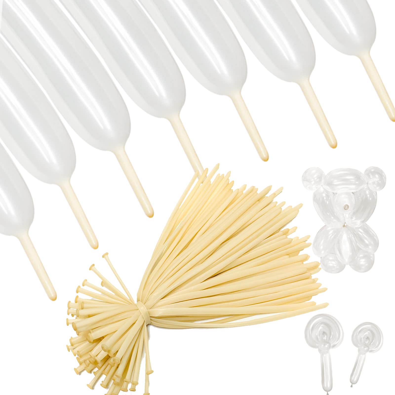 ASIYUHY 260 clear long balloons pack for versatile party decor