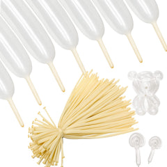 ASIYUHY 260 clear long balloons pack for versatile party decor