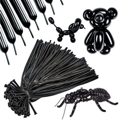 ASIYUHY 260-long balloons for DIY black balloon animals and party decor.