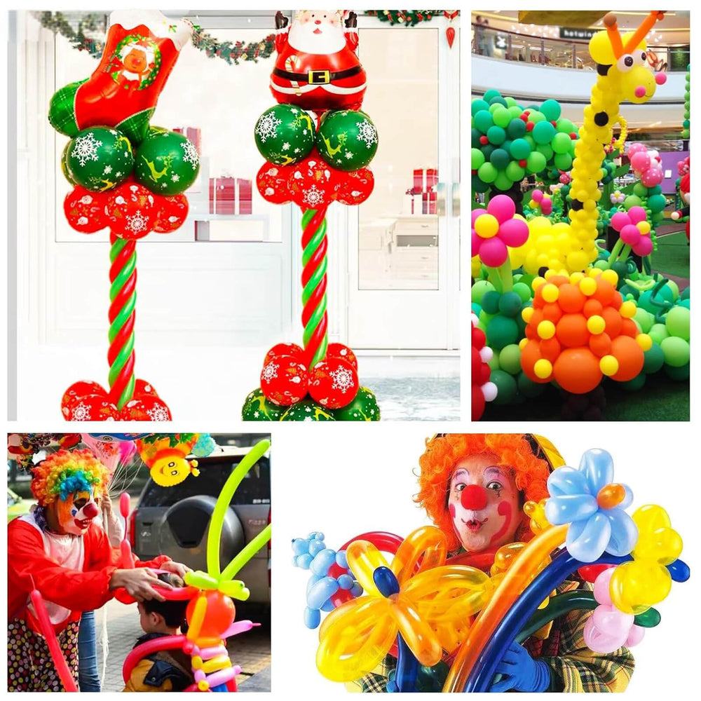 ASIYUHY 12-inch baseline, inflate to 53 inches for dramatic balloon animals.