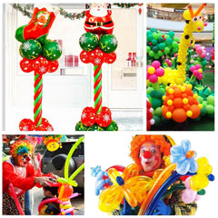 ASIYUHY 12-inch baseline, inflate to 53 inches for dramatic balloon animals.