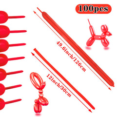 ASIYUHY 260 long red balloon bear shape for kid-friendly crafts