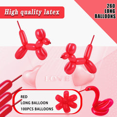 ASIYUHY 260 long red balloon spider shape for creative party decor