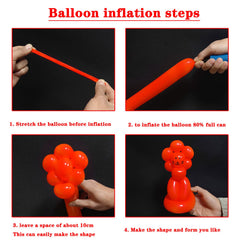 ASIYUHY 260 long red balloon wedding decoration for festive ambiance