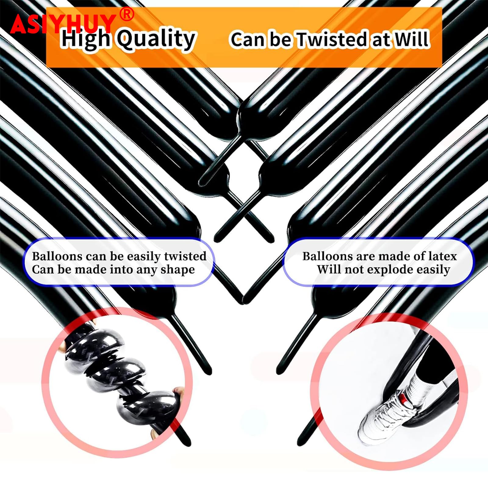 ASIYUHY 12-inch uninflated length enables versatile animal twists.