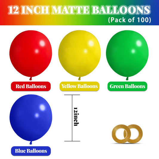 ASIYUHY balloon arch ready balloons in classic colors for celebrations.
