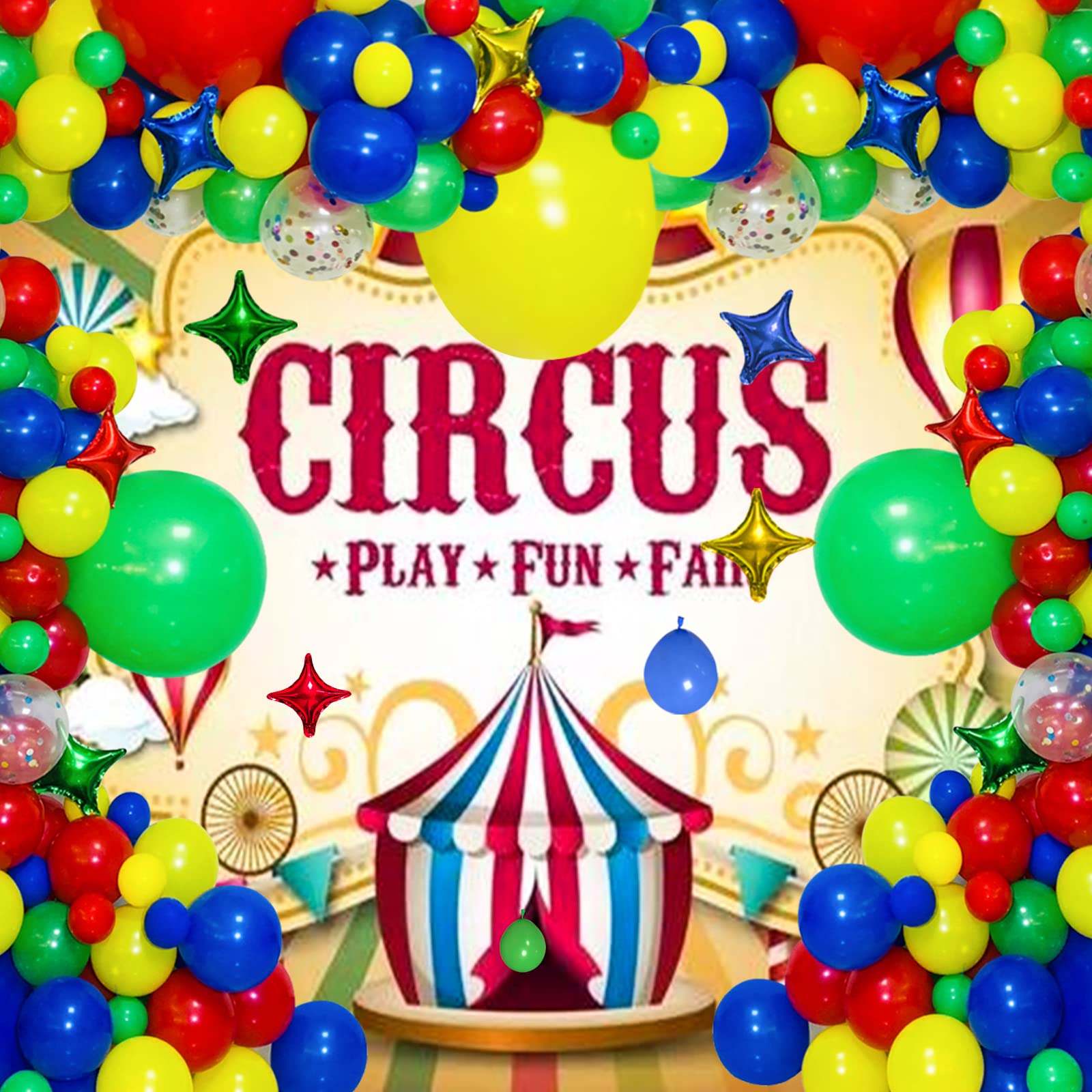 ASIYUHY carnival themed balloons brighten kid friendly events.
