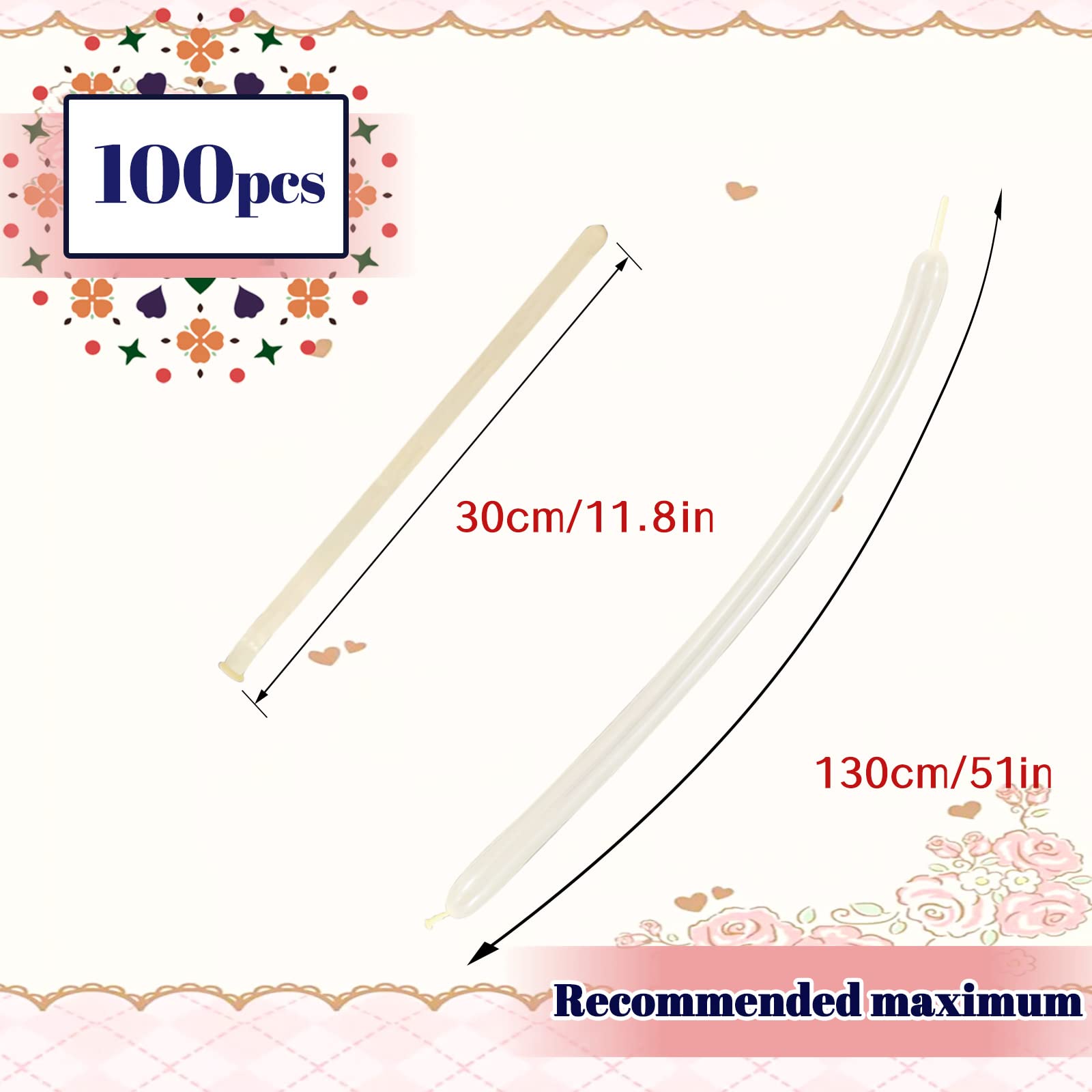 ASIYUHY clear long balloon twist bear for creative animal modeling
