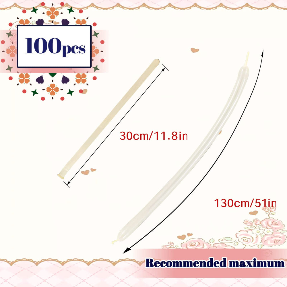 ASIYUHY clear long balloon twist bear for creative animal modeling