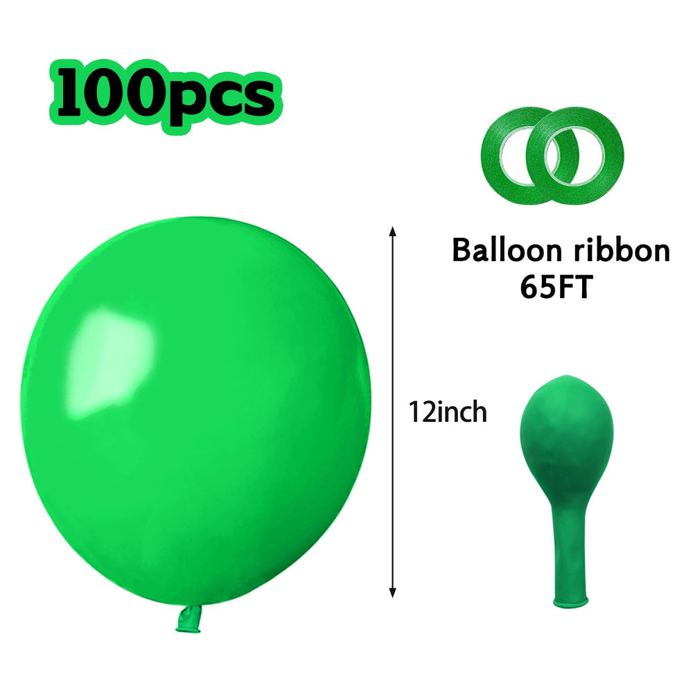 ASIYUHY green balloons arch setup with 12 inch balloons