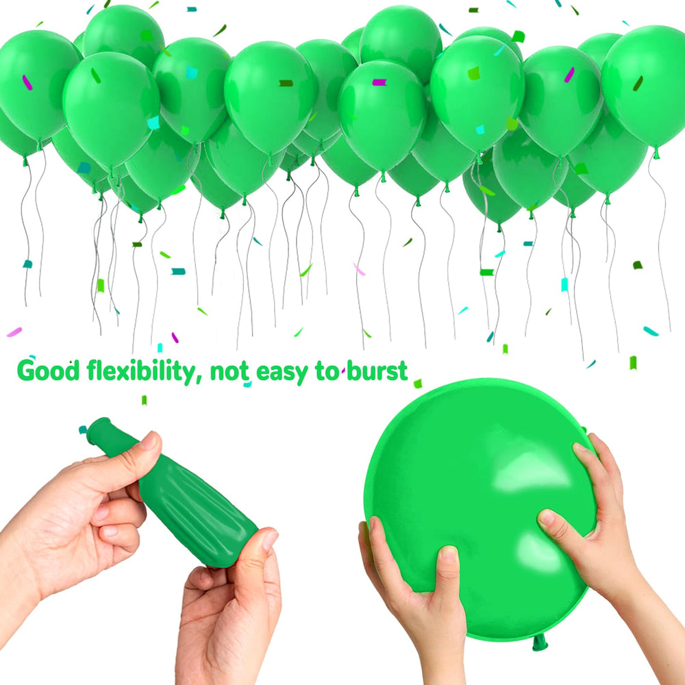 ASIYUHY green balloons with ribbon for quick decorating