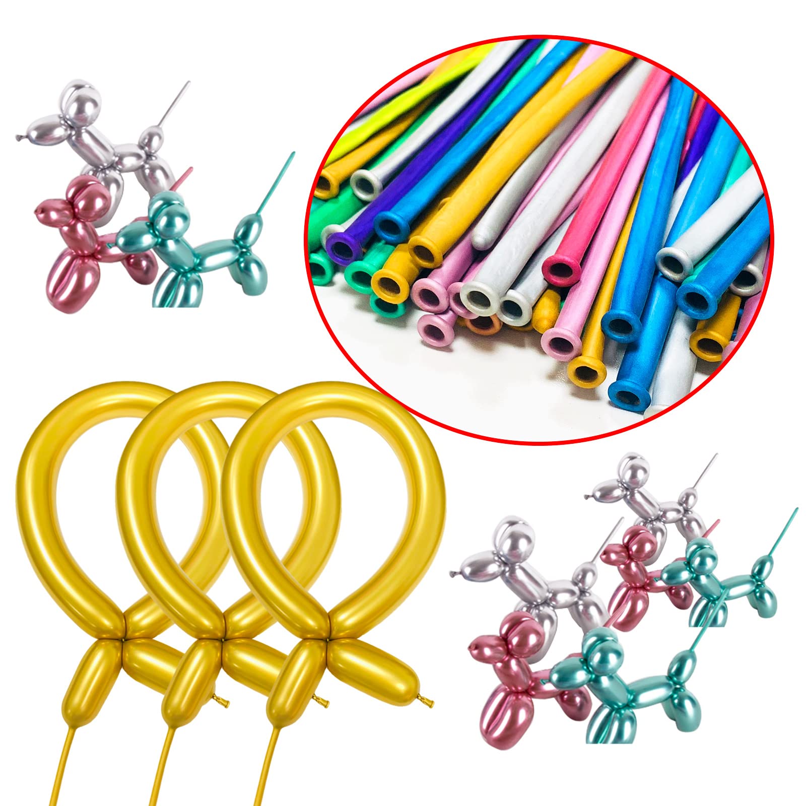ASIYUHY twisting animal balloons ideal for parties, birthdays, and magic shows.