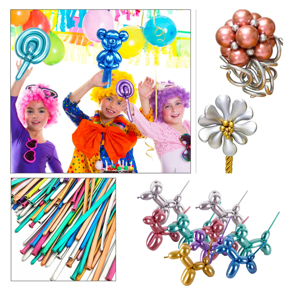 ASIYUHY metallic 260 long balloons flower craft for creative decorations