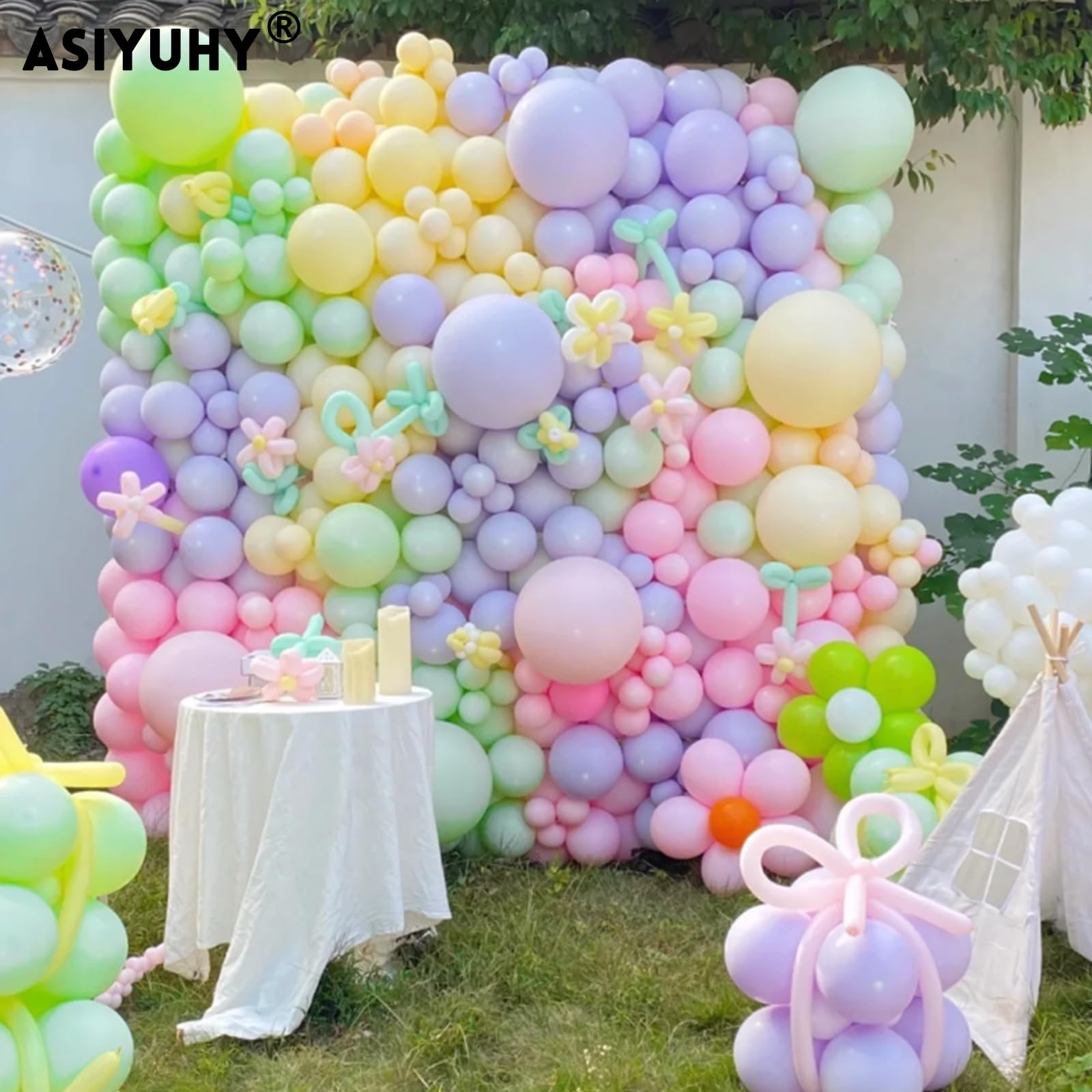 ASIYUHY 12-inch pastel balloons for wedding reception decor
