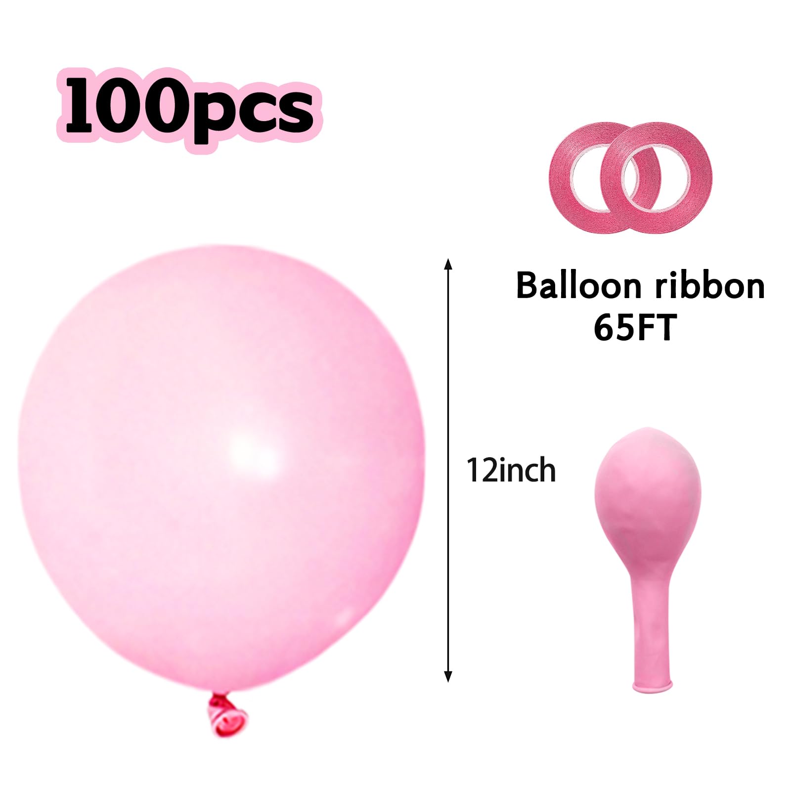 ASIYUHY pastel pink 12inch balloons add soft romance to weddings and baby showers