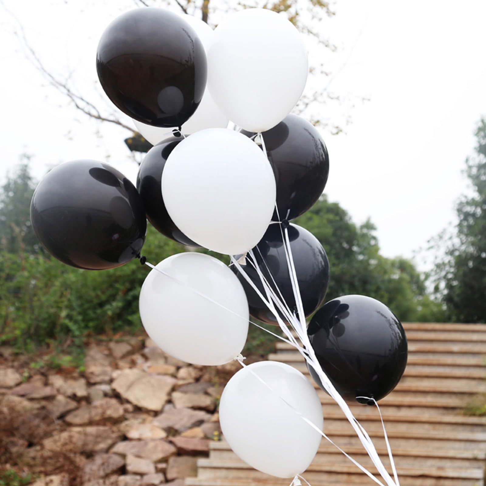 ASIYUHY black and white color combo adds romantic vibe to weddings and parties