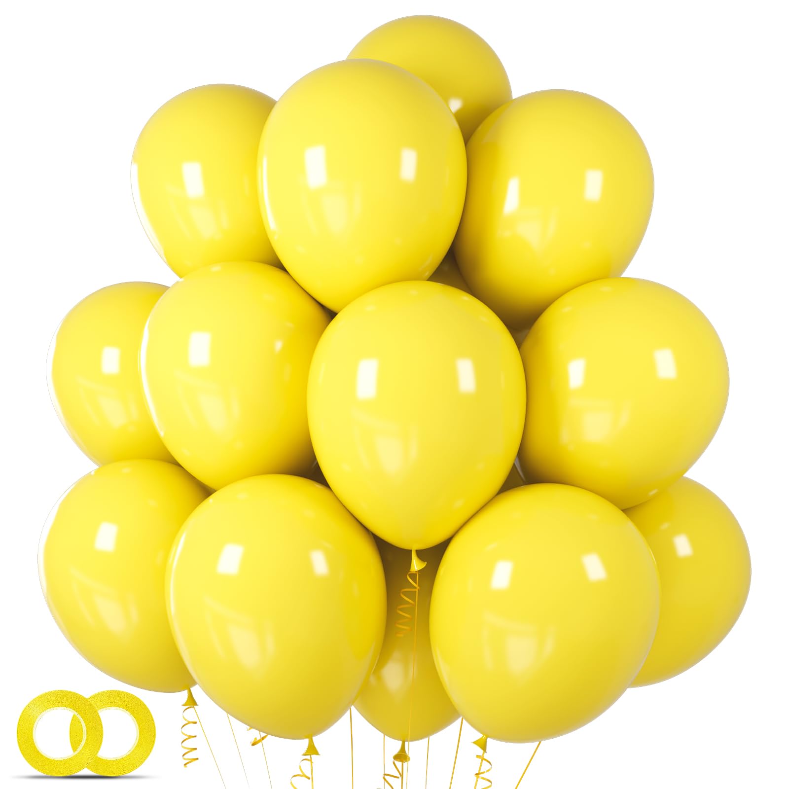 ASIYUHY yellow balloon pack for festive decor and arch building
