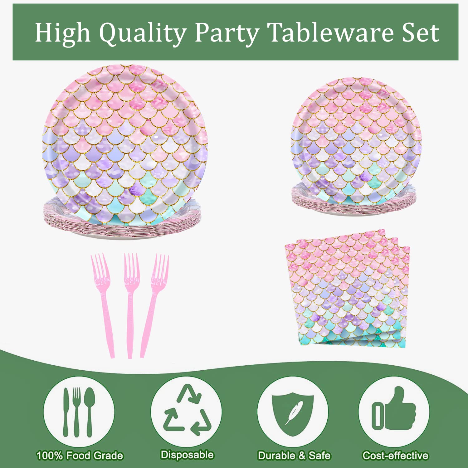 Askljeby mermaid napkins 6.5-inch sturdy and absorbent for quick cleanup.