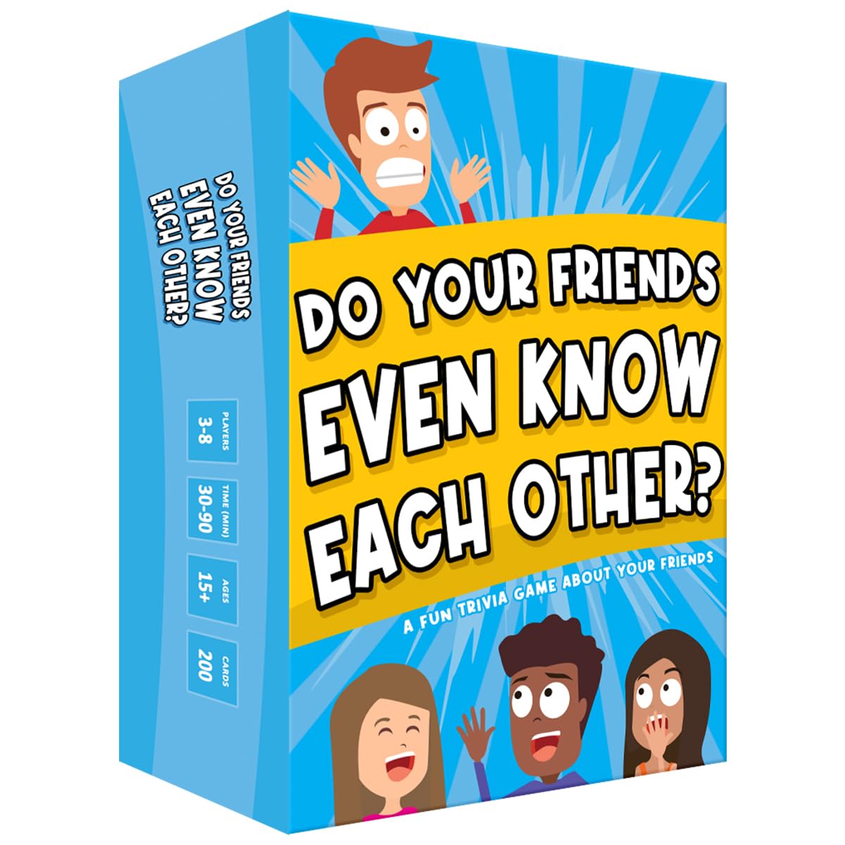 ASM GAMES Do Your Friends Even Know Each Other? card deck ready for a lively party night