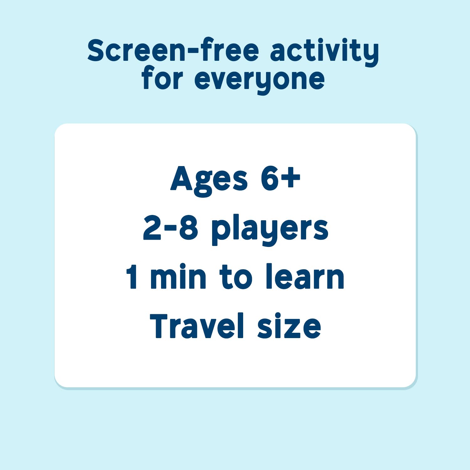 ASM GAMES Personal Trivia card for family conversations.