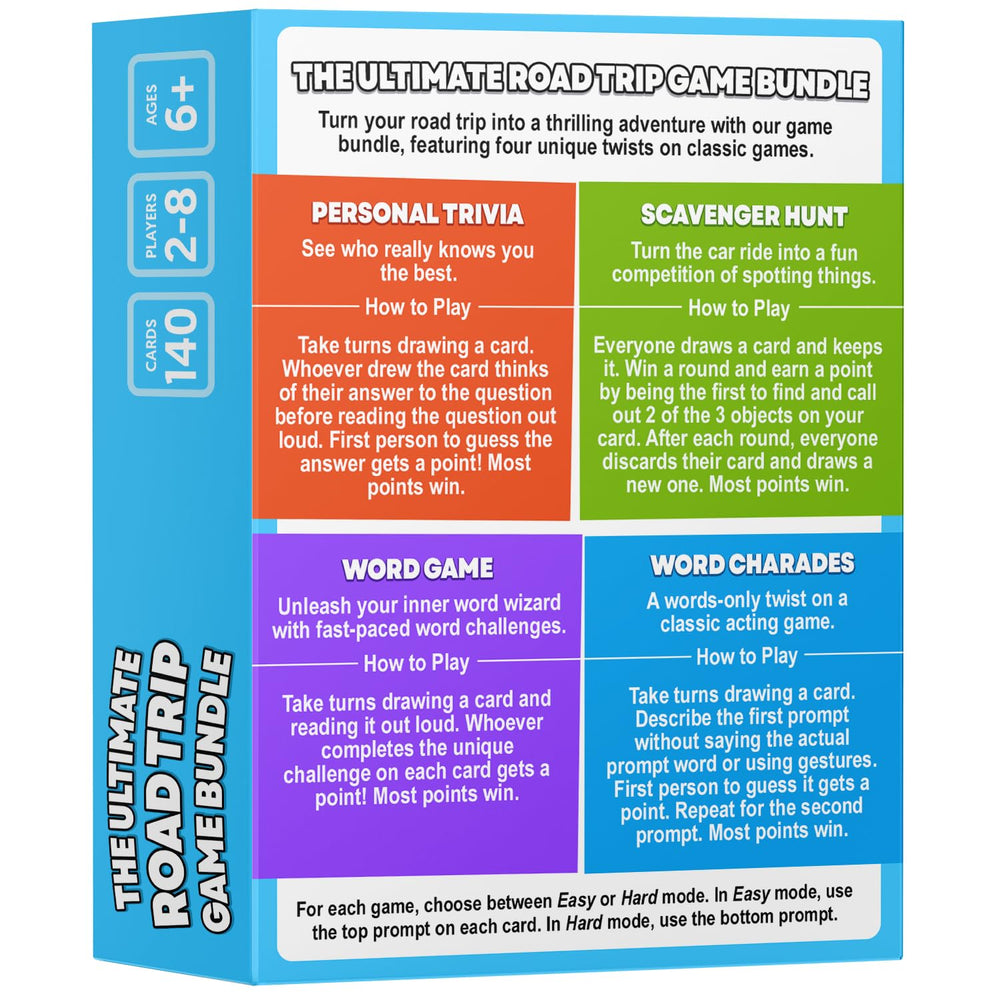 ASM GAMES Word Charades card for lively road prompts.