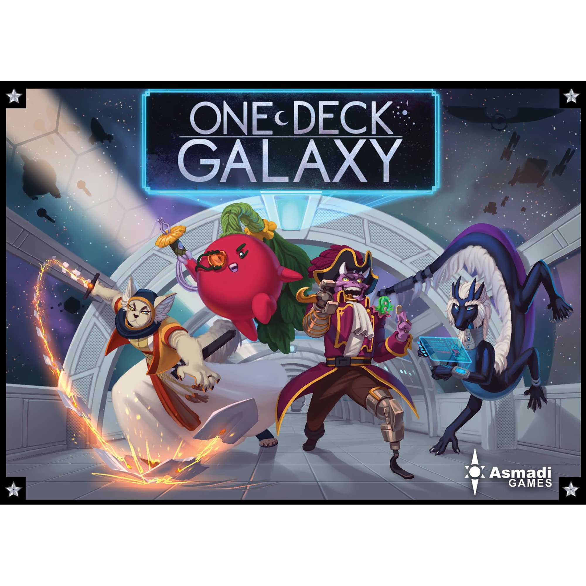 Asmadi Games One Deck Galaxy components laid out for quick play