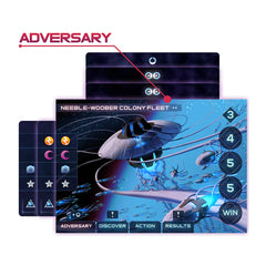 Asmadi Games One Deck Galaxy cooperative setup illustrating 1-2 players