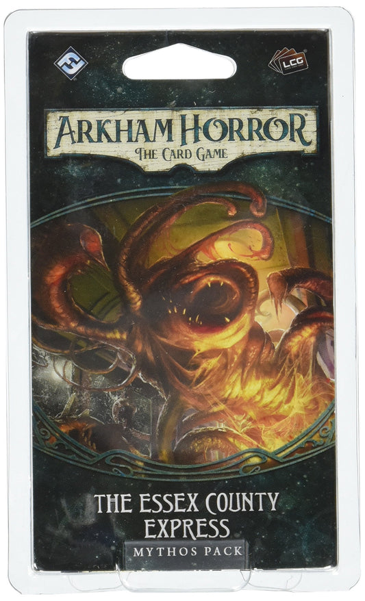 Asmodee Arkham Horror Card Game Essex Express train scene for immersive cooperative play.
