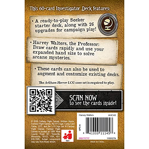 Arkham Horror Harvey Walters 34-card deck spread ready-to-play setup for campaigns