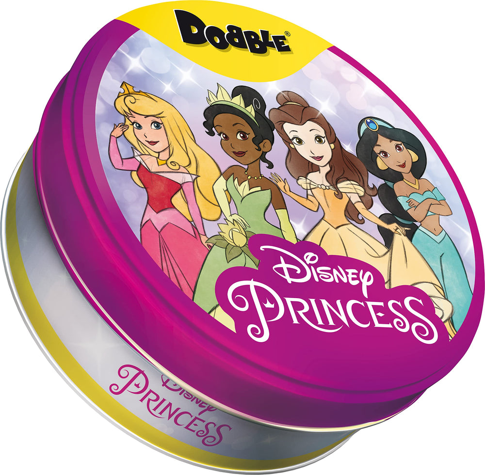Asmodee Dobble Disney Princess character illustrations spark family-friendly rounds.