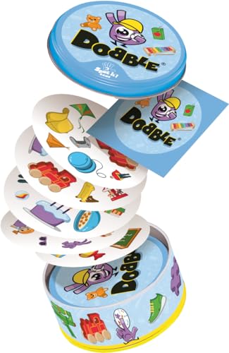 Asmodee Dobble Kids animal symbols on each card encourage fast visual recognition