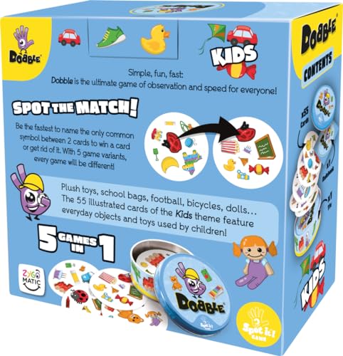 Asmodee Dobble Kids in action, players race to find the matching image