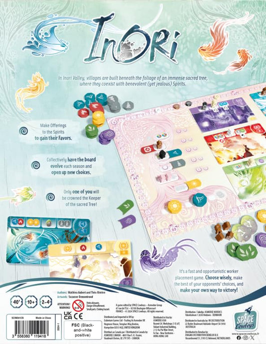 Asmodee Inori components showcasing varied game pieces for tactile play