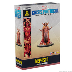 Asmodee Marvel Crisis Protocol Mephisto pack cover showing dynamic villain artwork for strategy fans.
