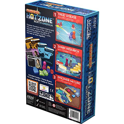 Asmodee Pandemic Hot Zone North America map for travel-friendly sessions