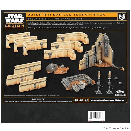 Asmodee Star Wars Legion Special Ops terrain assembly and painting ready