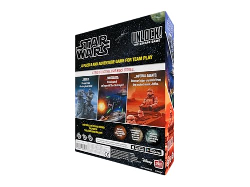 Asmodee Star Wars Unlock cooperative setup supports 2-6 players for shared thrills.