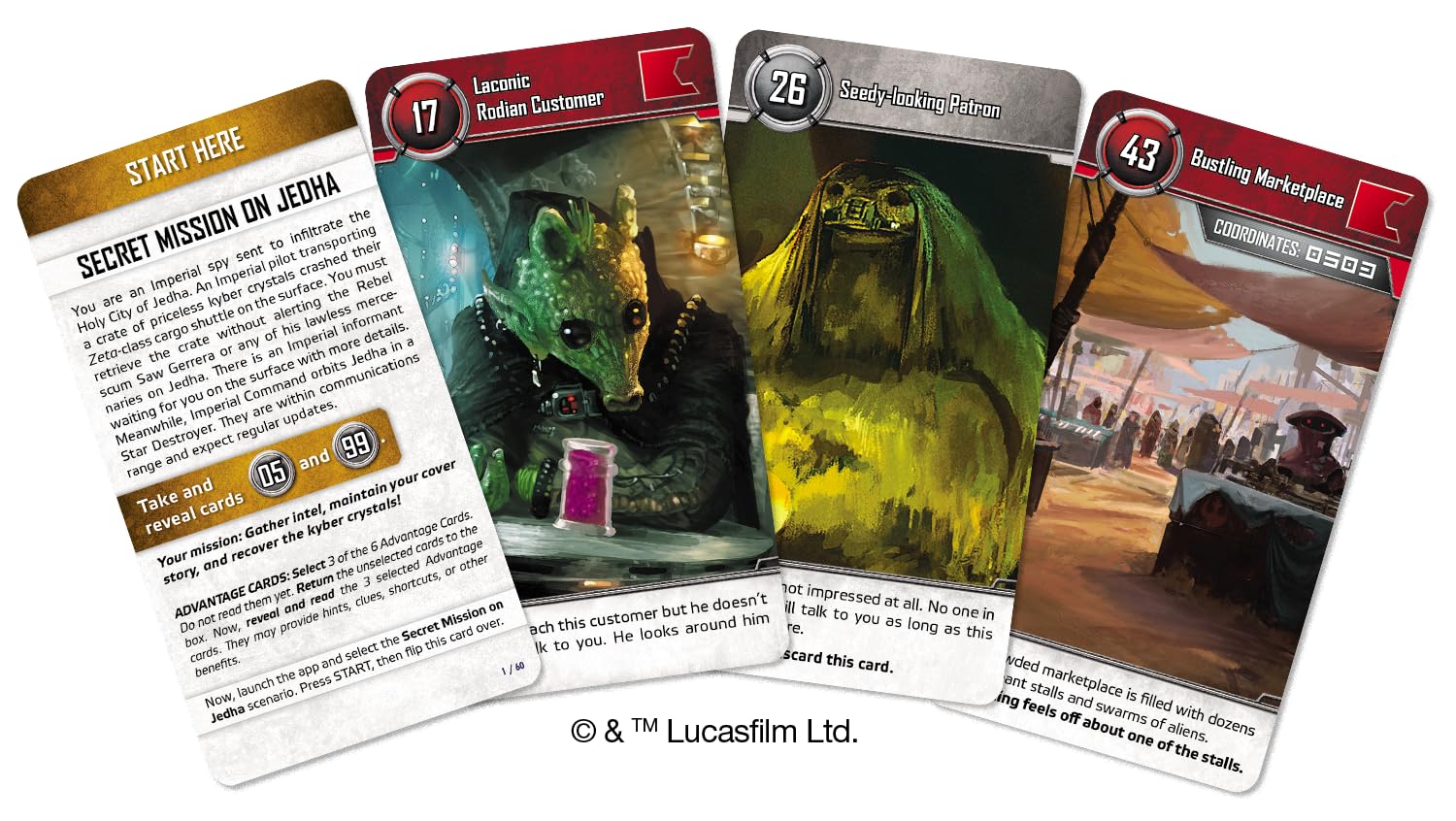 Asmodee Star Wars Unlock cover art conveys collectible excitement and replayability.