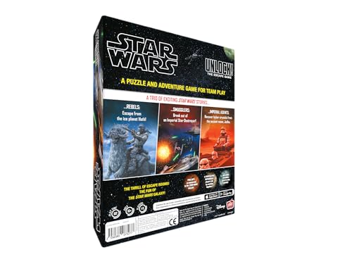 Asmodee Star Wars Unlock dice and cards illustrate action-packed missions.
